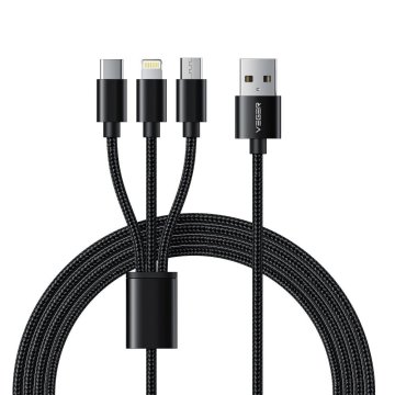 Kabel Veger V303 3v1 USB-A na USB-C, Lightning 8-pin a…